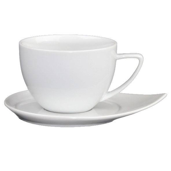White coffee cup "ConForm" with Saucer CF