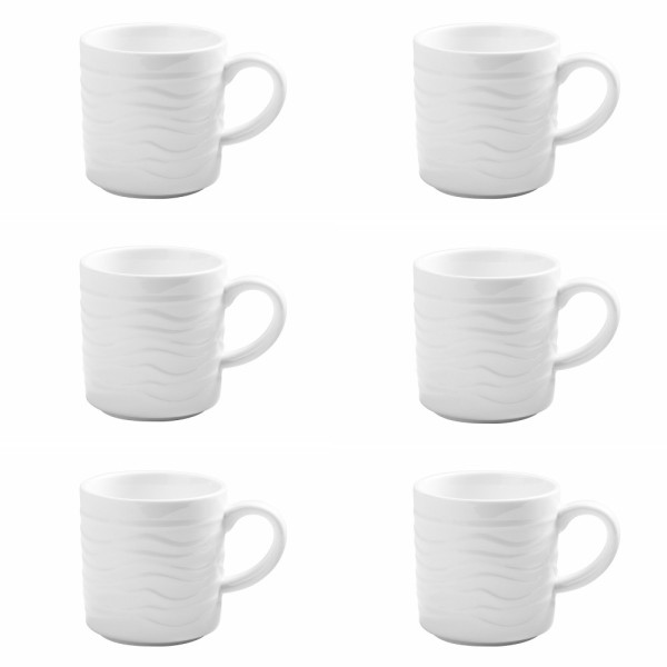 6-pcs. Porcelain drinking cup 0.30 l "Melody"