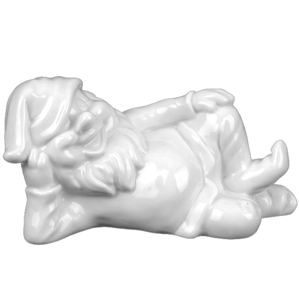 Figura de porcelana enano lazybones