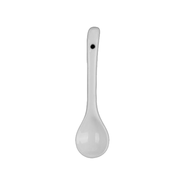 Porcelain spoon 10 cm curved
