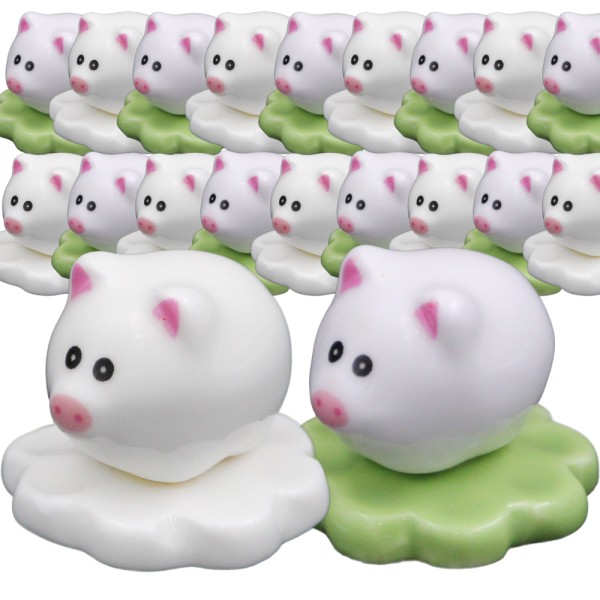 Pack of 20 porcelain figurines "Lucky Pig"