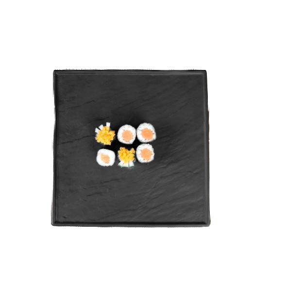 4-tlg. Pack Sushi-Teller 26 cm Natursteinoptik