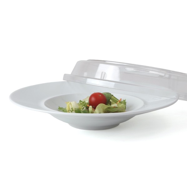 2-tlg. Salat- und Pastateller Set mit Schutz- & Serviercloche