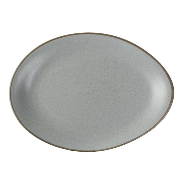 Oval Porcelain Plate 36 x 27 cm "Granito"