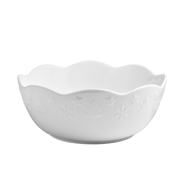 Porcelain bowl 27 cm "Ceremony" made of fine relief porcelain