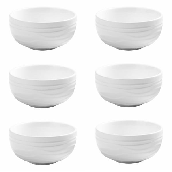 6 pieces Porcelain bowl 12 cm round "Melody"