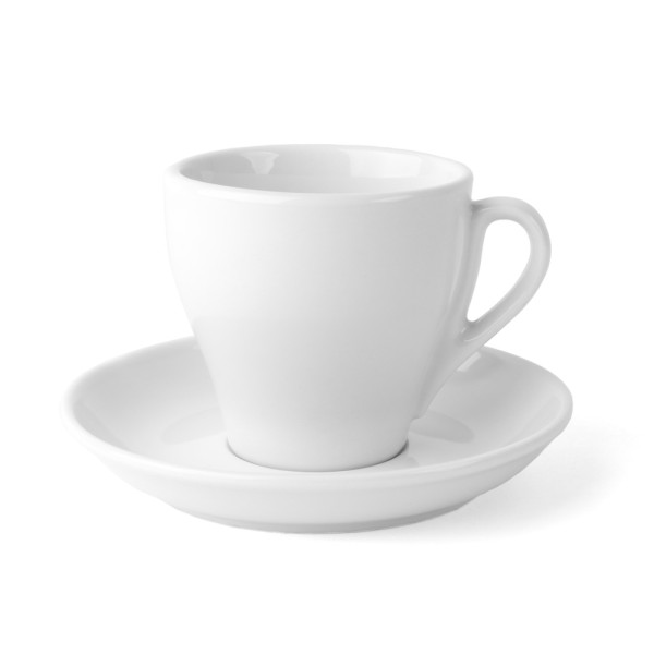 White coffee cup "Italiano" 0,35 l with saucer UTA