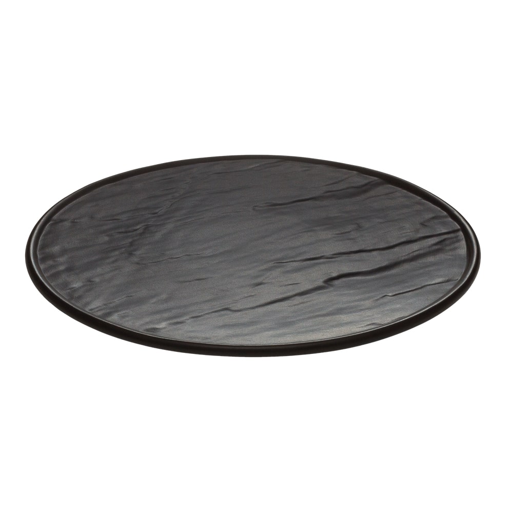 Holst Porzellan Porzellanplatte Schieferdesign schwarz rund 25 cm 