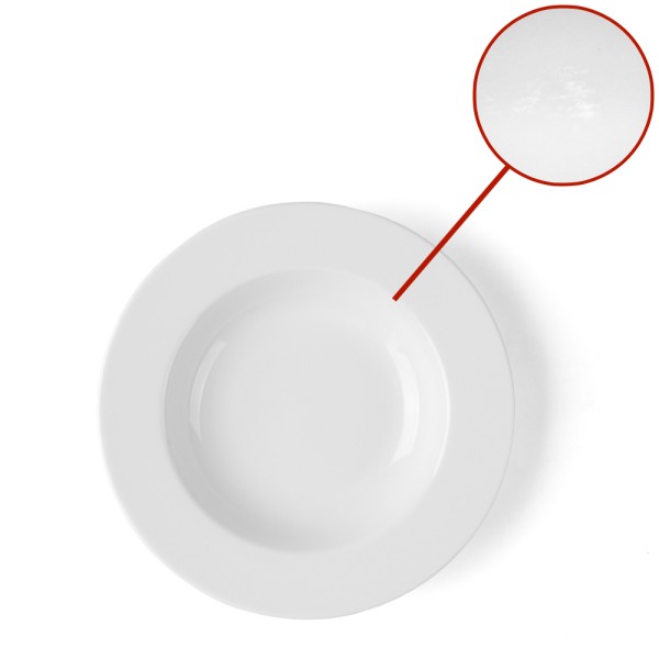 Porcelain plate deep 23 cm "Plano" - second choice