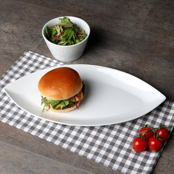 Burger plate oval 40 x 20 cm "Bateau"