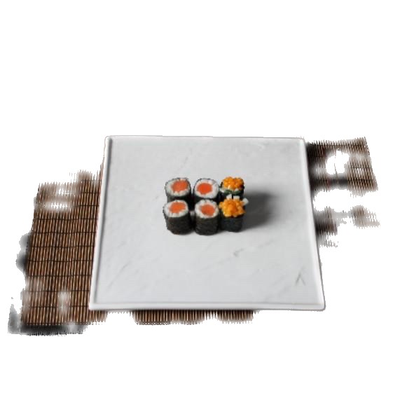 Sushi-Teller weiß 26 x 26 cm Schieferoptik (**)