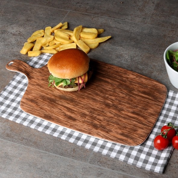 Burger plate 42 x 23 cm "Wood Design