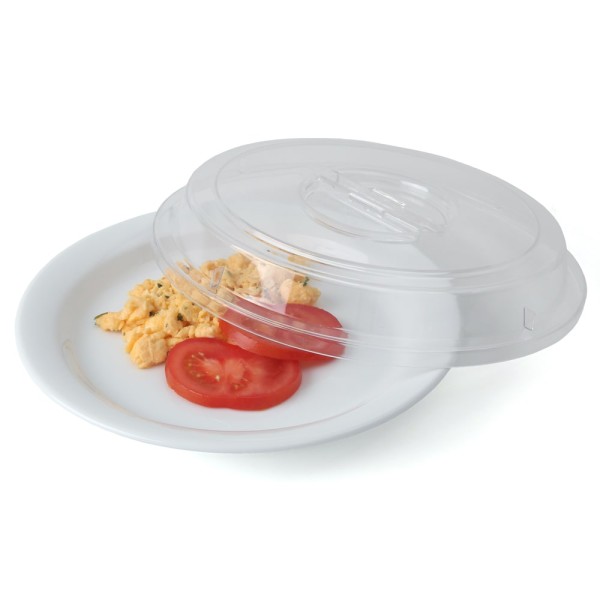 High Alumina plate set 25 cm with cloche crystal clear