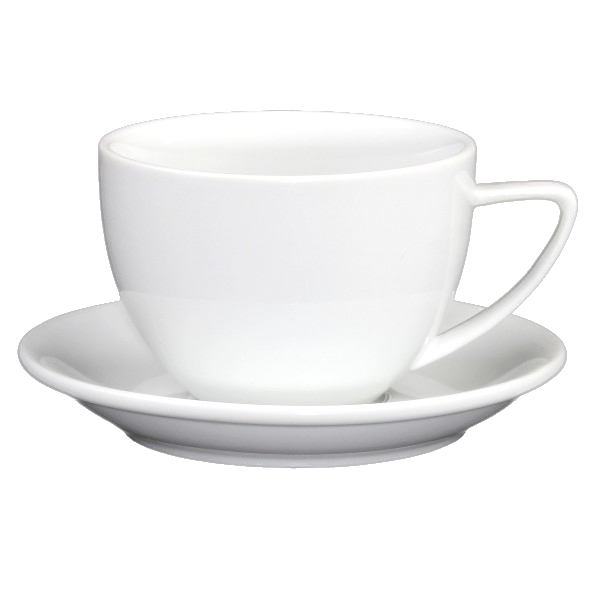 White coffee cup "ConForm" with Saucer UTA