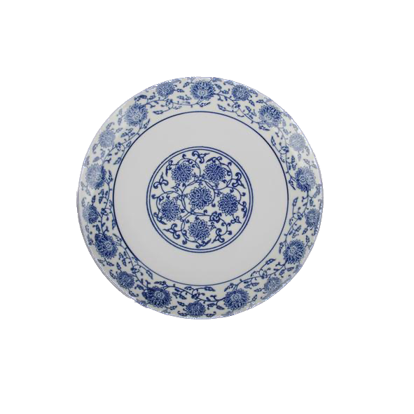 Original asiatischer Porzellan Teller flach 18 cm "China Blau"