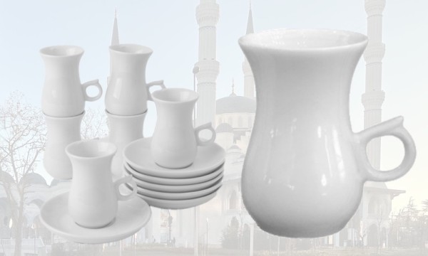 12-tlg. Türkisch-Teeset 0,08 l aus Porzellan