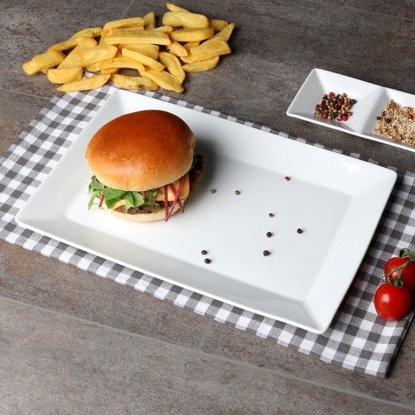 Placa burger angular 31,5 x 20,5 cm