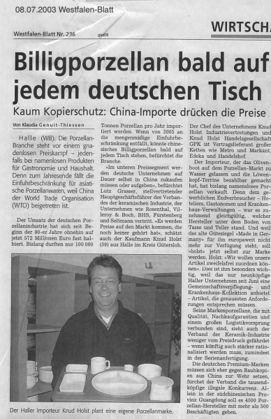 2003-07-08-Westfalen-Blatt-Marke-Holst-Porzellan