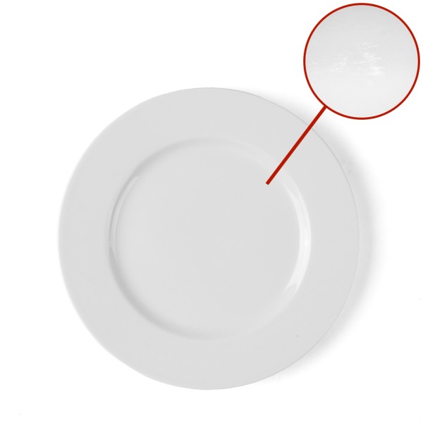 Assiette Dure Réutilisable Plate Blanc PP Ø18,5cm (25 Utés)