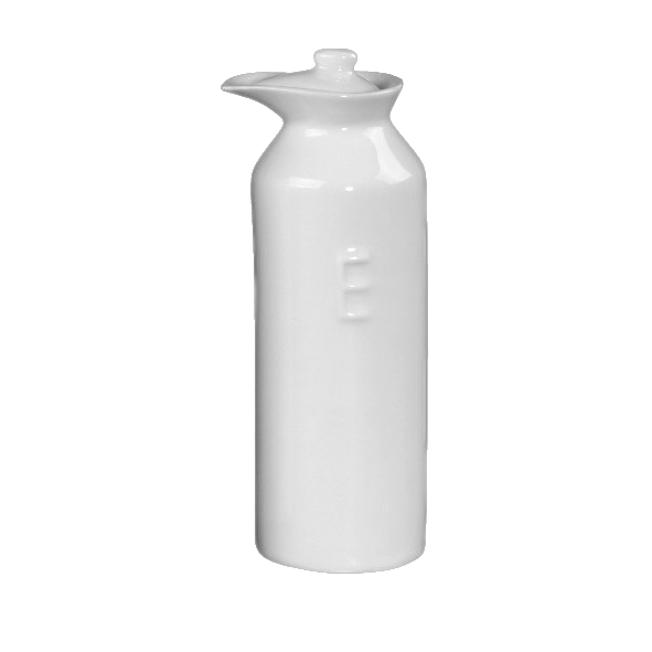 Porzellan Essigflasche mit Prägung "E"