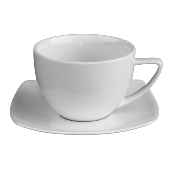 White coffee cup "ConForm" with Saucer FD